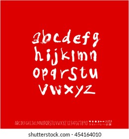 Alphabet & number / handwriting - vector
