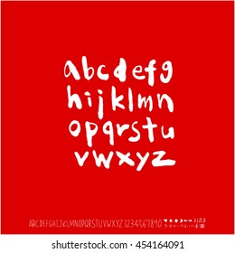 Alphabet & number / handwriting - vector