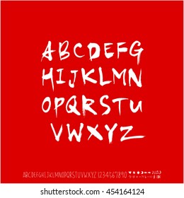 Alphabet & number / handwriting - vector