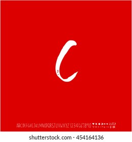 Alphabet & number / handwriting - vector