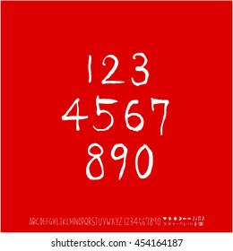 Alphabet & number / handwriting - vector
