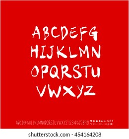 Alphabet & number / handwriting - vector