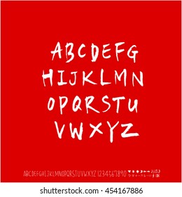 Alphabet & number / handwriting - vector