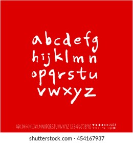 Alphabet & number / handwriting - vector