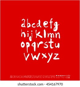 Alphabet & number / handwriting - vector