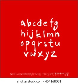 Alphabet & number / handwriting - vector