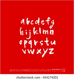 Alphabet & number / handwriting - vector