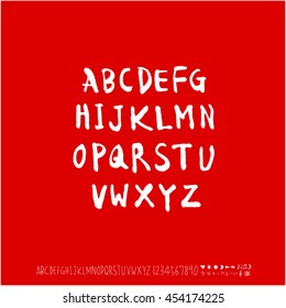 Alphabet & number / handwriting - vector