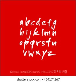 Alphabet & number / handwriting - vector