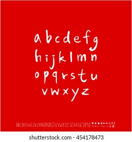 Alphabet & number / handwriting - vector