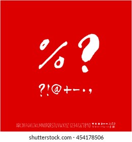 Alphabet & number / handwriting - vector