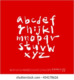 Alphabet & number / handwriting - vector