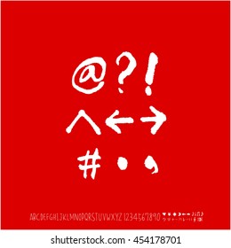 Alphabet & number / handwriting - vector
