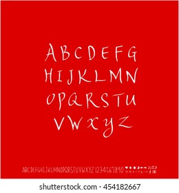 Alphabet & number / handwriting - vector