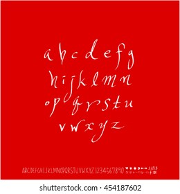 Alphabet & number / handwriting - vector