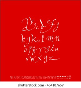 Alphabet & number / handwriting - vector