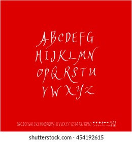 Alphabet & number / handwriting - vector