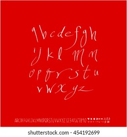 Alphabet & number / handwriting - vector