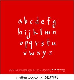 Alphabet & number / handwriting - vector