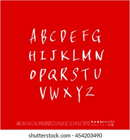 Alphabet & number / handwriting - vector