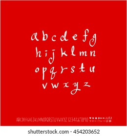 Alphabet & number / handwriting - vector