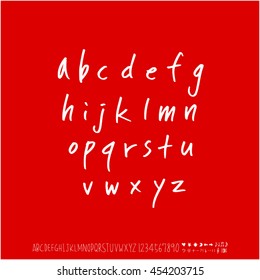 Alphabet & number / handwriting - vector