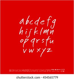 Alphabet & number / handwriting - vector