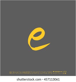 Alphabet & number / handwriting - vector
