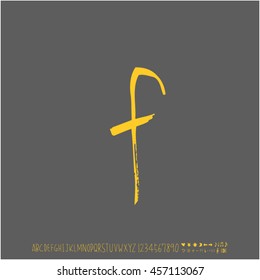 Alphabet & number / handwriting - vector