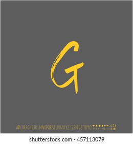 Alphabet & number / handwriting - vector