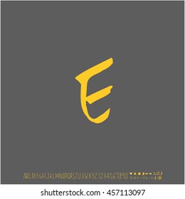 Alphabet & number / handwriting - vector