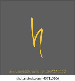 Alphabet & number / handwriting - vector