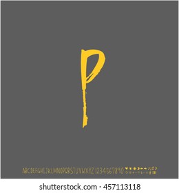 Alphabet & number / handwriting - vector