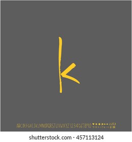 Alphabet & number / handwriting - vector