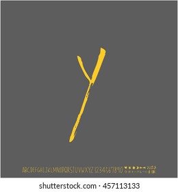 Alphabet & number / handwriting - vector