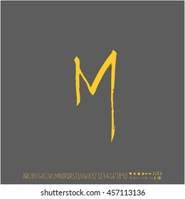 Alphabet & number / handwriting - vector