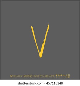 Alphabet & number / handwriting - vector