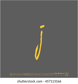 Alphabet & number / handwriting - vector