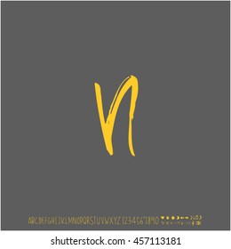 Alphabet & number / handwriting - vector