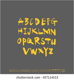 Alphabet & number / handwriting - vector