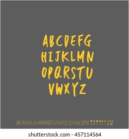 Alphabet & number / handwriting - vector