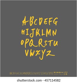 Alphabet & number / handwriting - vector