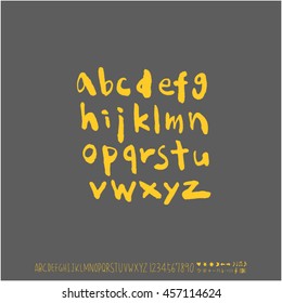 Alphabet & number / handwriting - vector