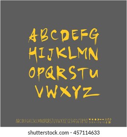 Alphabet & number / handwriting - vector