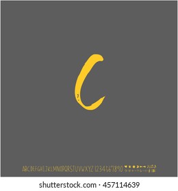 Alphabet & number / handwriting - vector