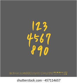 Alphabet & number / handwriting - vector