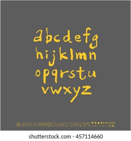 Alphabet & number / handwriting - vector