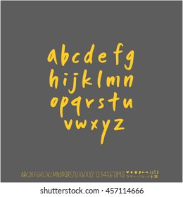 Alphabet & number / handwriting - vector