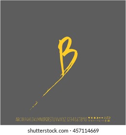 Alphabet & number / handwriting - vector