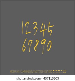 Alphabet & number / handwriting - vector